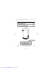 Hamilton Beach 840154301 User Manual