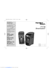 Hamilton Beach 48274 Coffee Maker Manuals Manualslib