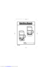 Hamilton Beach D45012W Owner's Manual