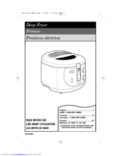 Hamilton Beach 35020 - 8 Cup Cool Touch Deep Fryer Owner's Manual
