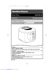 Hamilton Beach 35020 - 8 Cup Cool Touch Deep Fryer Use & Care Manual