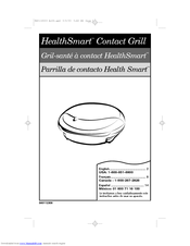 Hamilton Beach 25265 - HealthSmart Grill, Large Instruction Manual