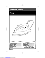 Hamilton Beach 14560T - Steam Storm Iron Use & Care Manual