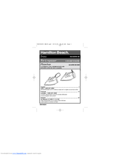 Hamilton Beach 14340 - Digital Iron A O Spray Use & Care Manual