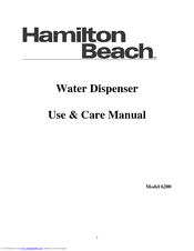 Hamilton Beach 6200 Use And Care Manual