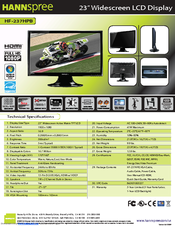 HANNspree HF-237HPB Technical Specifications