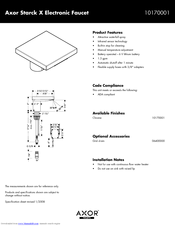 Axor Starck X 10170001 Specification Sheet