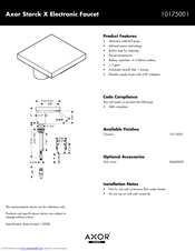 Axor Starck X 10175001 Specification Sheet