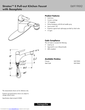 Grohe Stratos 06919002 Specification Sheet