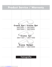 Hans Grohe Croma 2jet 28570001 Service And Warranty Information