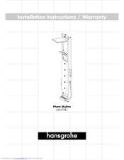 Hans Grohe Pharo Skyline 26017XX1 Installation Instructions / Warranty
