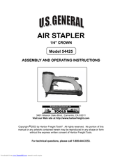 U.S. General 54425 Assembly And Operating Instructions Manual