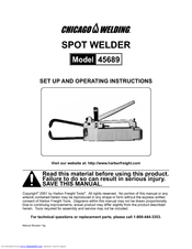 CHICAGO Welding 45689 Set Up And Operating Instructions Manual