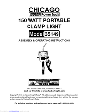 Chicago Electric 35149 Assembly & Operating Instructions