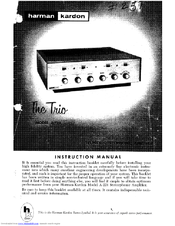 Harman-Kardon THE TRIO A-224 Instruction Manual