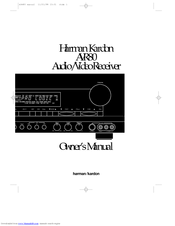 Harman Kardon AVR80 Owner's Manual