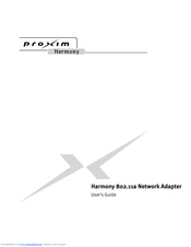 Proxim Harmony 802.11a Network Adapter 802.11a User Manual