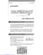 Tiger Electronics Paperboy 2 78-508 Instruction Manual