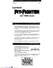 Tiger Electronics Pit-Fighter LCD Video Game 7-863 Instruction Manual