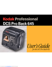 Kodak DCS Pro Back 645 User Manual