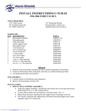 Havis-Shields 1996-2006 Ford Taurus C-TCB-10 Install Instructions