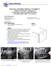 Havis-Shields C-VS-800-CV Install Instructions