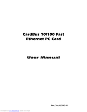 Hawking CardBus 10/100 Fast Ethernet PC Card User Manual