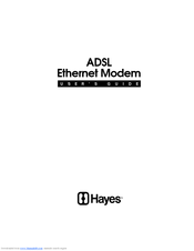 Hayes ADSL Ethernet Modem User Manual