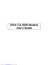 Hayes Microcomputer Products DIVA T/A ISDN User Manual