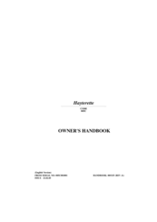 Hayter Hayterette 005C Owner's Handbook Manual