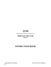 Hayter 13/30 Instruction Book