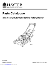 Hayter G002741 Parts Catalogue