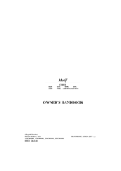 Hayter Motif 432C Owner's Handbook Manual