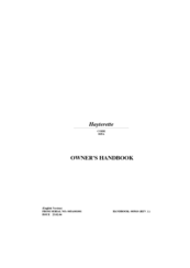 Hayter Hayterette 005A Owner's Handbook Manual