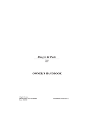 Hayter Ranger 41 Push Owner's Handbook Manual