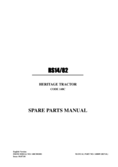 Hayter Heritage RS 14/82 Spare Parts Manual