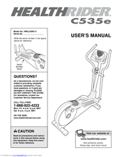 Healthrider C535E Elliptical Exerciser HREL32907.0 User Manual