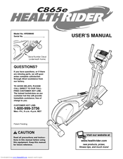 Healthrider C865e elliptical exerciser HRE69940 User Manual
