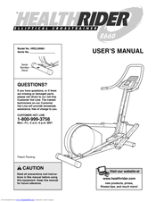 Healthrider E660 Elliptical Crosstrainer HREL09984 User Manual