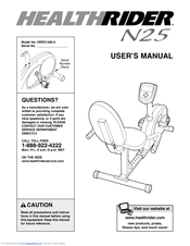 Healthrider N25 Exercise Bike User Manual