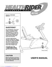 Healthrider RC150 HREX04980 User Manual