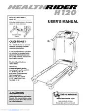 Healthrider H120 User Manual