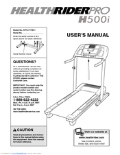 Healthrider H500i User Manual