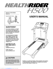 Healthrider H500 Treadmill User Manual