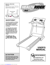 Healthrider R60 Treadmill Manuals ManualsLib