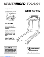 Healthrider T600i Treadmill User Manual