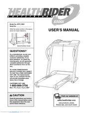 Healthrider HRTL1299 User Manual