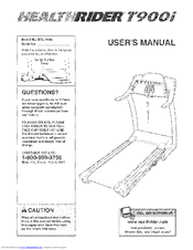 Healthrider T900i Treadmill User Manual
