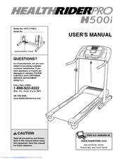Healthrider PRO H500i HRTL71706.0 User Manual