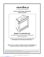 Heat & Glo SL-550TRSI-AUE Installation And Operation Instructions Manual